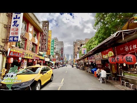 [4K Centro da cidade de Taipei] Transporte de Taiwan | Estrada East Nanjing⇨Mercado noturno de Liaoning⇨Gongguan | Estrada elevada de Jianguo | Toyota GR Yaris | EP2