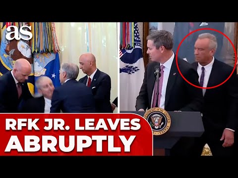 RFK Jr. FLEES ROOM after man COLLAPSES in Oval Office chaos