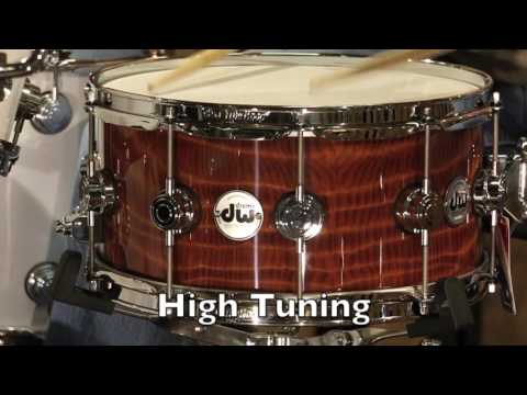 DW Collectors Snare, Exotic Redwood Stump, VLT Maple 6.5x14 Shell