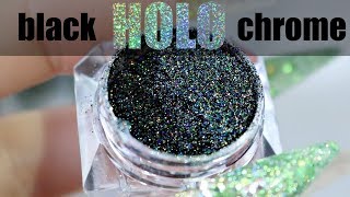 BLACK HOLO CHROME NAILS | WILDFLOWERS NAIL HAUL
