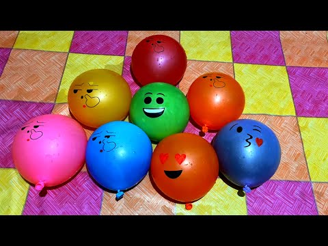 asmr various water colorful balloon - Feeling Happy Smile balloon  Pop Reverse ASMR Satisfying