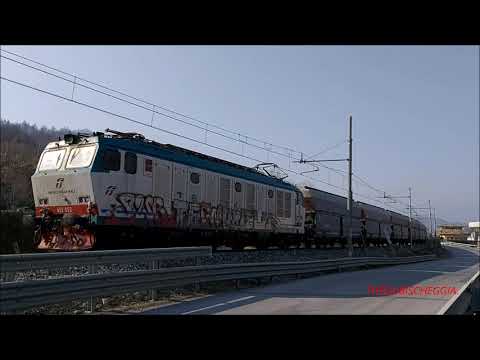 E.652 CON TRENO MERCI IN TRANSITO LENTO IN ARRIVO A ROBILANTE. (CN) SAB. 22 - 2 - 2020