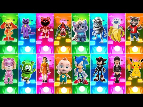 Tiles Hop - The catnap 🆚 Rising bogday 🆚 Choo choo charles - Smiling Critters - Tiles Hop 🌟 Edm Rush