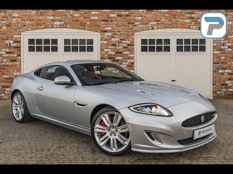 2013/13 JAGUAR 5.0 XK R COUPE IN RHODIUM SILVER METALLIC WITH RED/BLACK FULL LEATHER