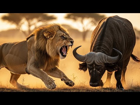 “Mega Lion vs Giant Buffalo – Savannah Turns