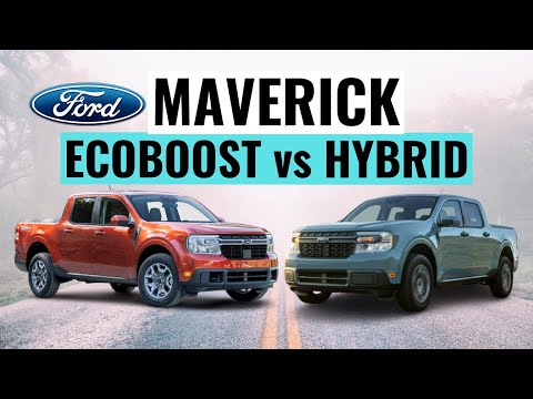 Part of a video titled 2022 Ford Maverick Hybrid VS Ecoboost | Which One Is Best To ...