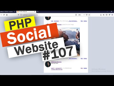Social Website from scratch Part 8 Profile Page Top Bar | PHP | HTML | CSS | MYSQL Database