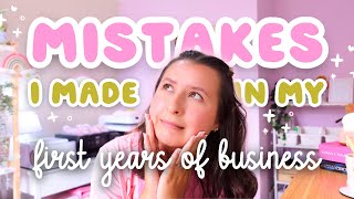 don't make these mistakes as a small business owner 😱 biggest regrets in my first years of business!