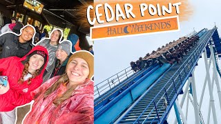 Riding Rollercoasters in the Rain...hurts lol 🎢☔️💛 Cedar Point Halloweekends | vlogtober day 26