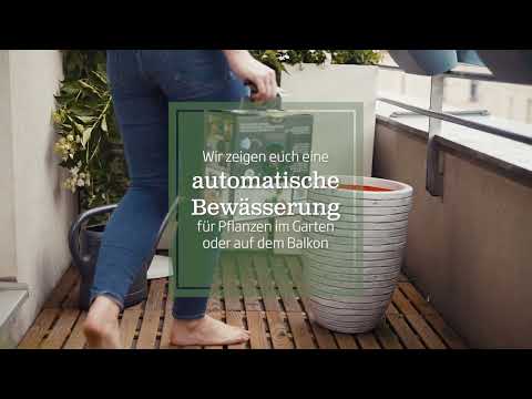 Automatische Bewässerung ohne Wasseranschluss auf Balkon/Terrasse