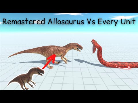 Remastered Allosaurus Vs Every Unit ARBS |Animal Revolt Battle Simulator [Who Is The Strongest]