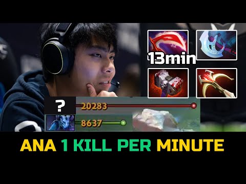 ANA 1 KILL PER MINUTE HERO - 3X OUTFARM ENEMY CARRY DOTA 2