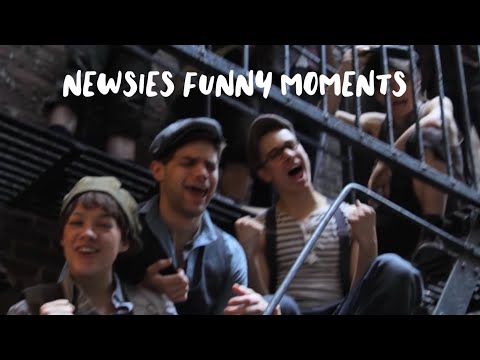 The cast of Newsies funny moments