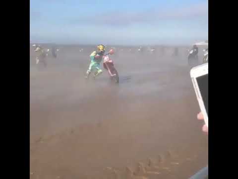 🤯🙈Big crash! Weston-super-Mare beach race☝