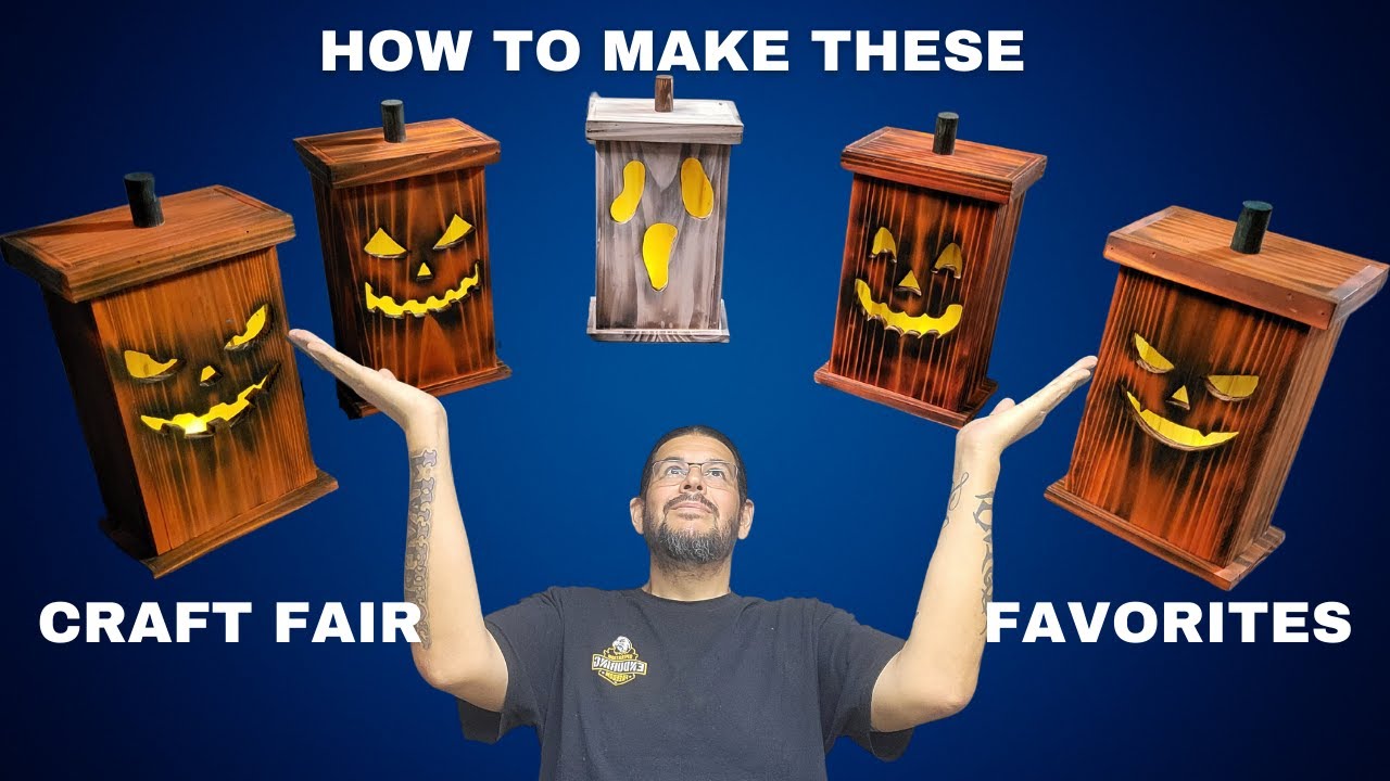 How to Make Wood Jack-O-Lanterns Without a CNC! - Cheap DIY Fall Craft Fair Favorites for Halloween!