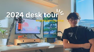 desk tour 🖥  // aesthetic budget studying & gaming setup