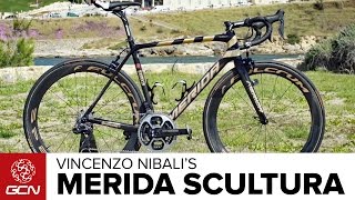 Vincenzo Nibali's Custom Gold "Centenario" Merida Scultura