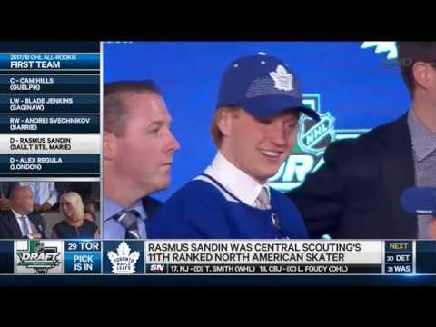 2018 NHL Draft: Toronto Maple Leafs Select Rasmus Sandin