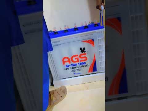 Tall Tubular AGS Battery #professionalwork #electrician #solartech #solarpowersystem #electrical