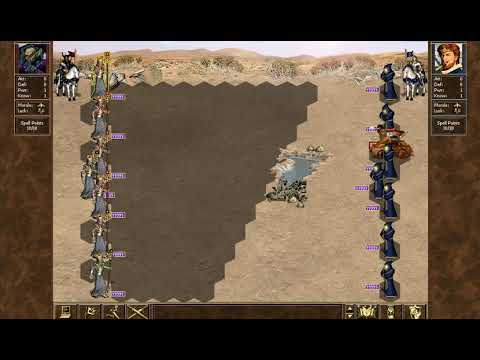 Heroes III   Liches vs Monks 99999 of each unit