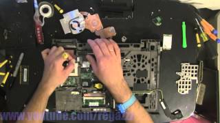 LENOVO T500 take apart video, disassemble, how to open disassembly