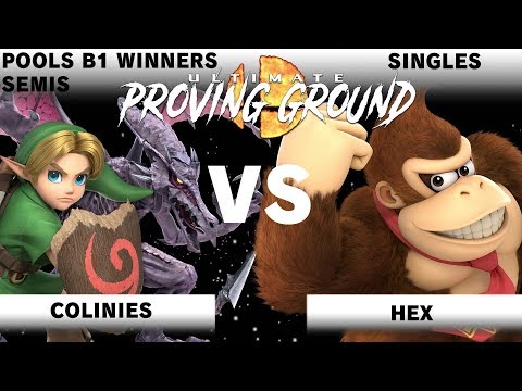 Ultimate Proving Ground - Colinies (Young Link, Ridley)  Vs. Hex (DK) - Pools -Winners Semis - SSBU