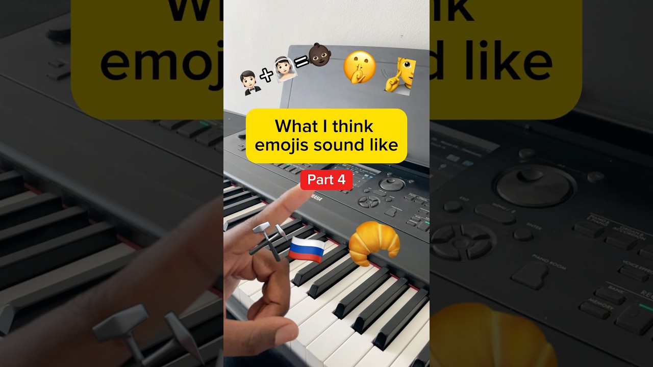 What I Think Emojis Sound Like🤫🧏🥐⚒️🇷🇺🤵🏻+👰🏻=👶🏿 (part 4) #emoji #piano #pianist