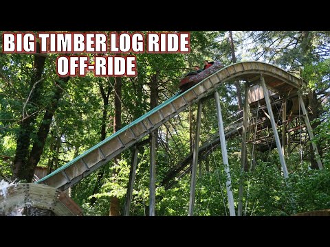 Off-ride footage of a Big Timber Log Ride train