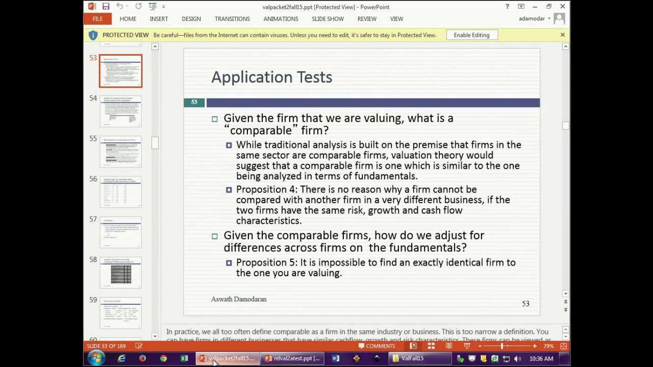 Session 18: Comparables and Controlling for Pricing Differences