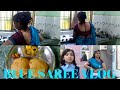 BLUE SAREE VLOG HANKY TUCK IN SAREE INDIAN HOUSEWIFE