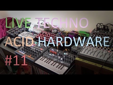 LIVE TECHNO ACID HARDWARE #11 TR-09 TB-03 SH-01A IMPACT MICROFREAK ME-70 KAOSS MINI 2