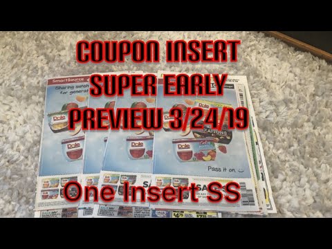 Early Coupon Insert Preview Coupons Coming 3/24/19~One Insert Smart Source Should You Buy or Pass🤔