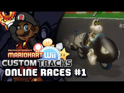 Mario Kart Wii Custom Tracks - Online Races #1 w/ Dry Bones & Bullet Bike