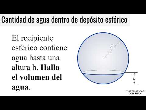 CÁLCULO DEL VOLUMEN DE AGUA EN UN DEPÓSITO ESFÉRICO. Integración método discos.