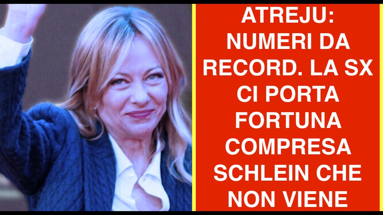 ATREJU: NUMERI DA RECORD. LA SX CI PORTA FORTUNA COMPRESA SCHLEIN CHE NON VIENE