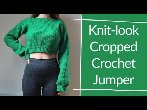 Cropped Crochet Sweater Tutorial | How To Crochet a...