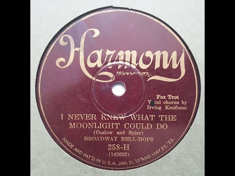"I Never Knew What The Moonlight Could Do" Broadway Bell-Hops (led by Sam Lanin) 1920s flapper music