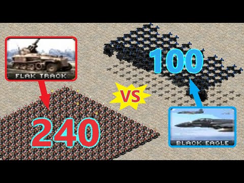 Flak Track vs Black Eagle - Same Cost - Red Alert 2