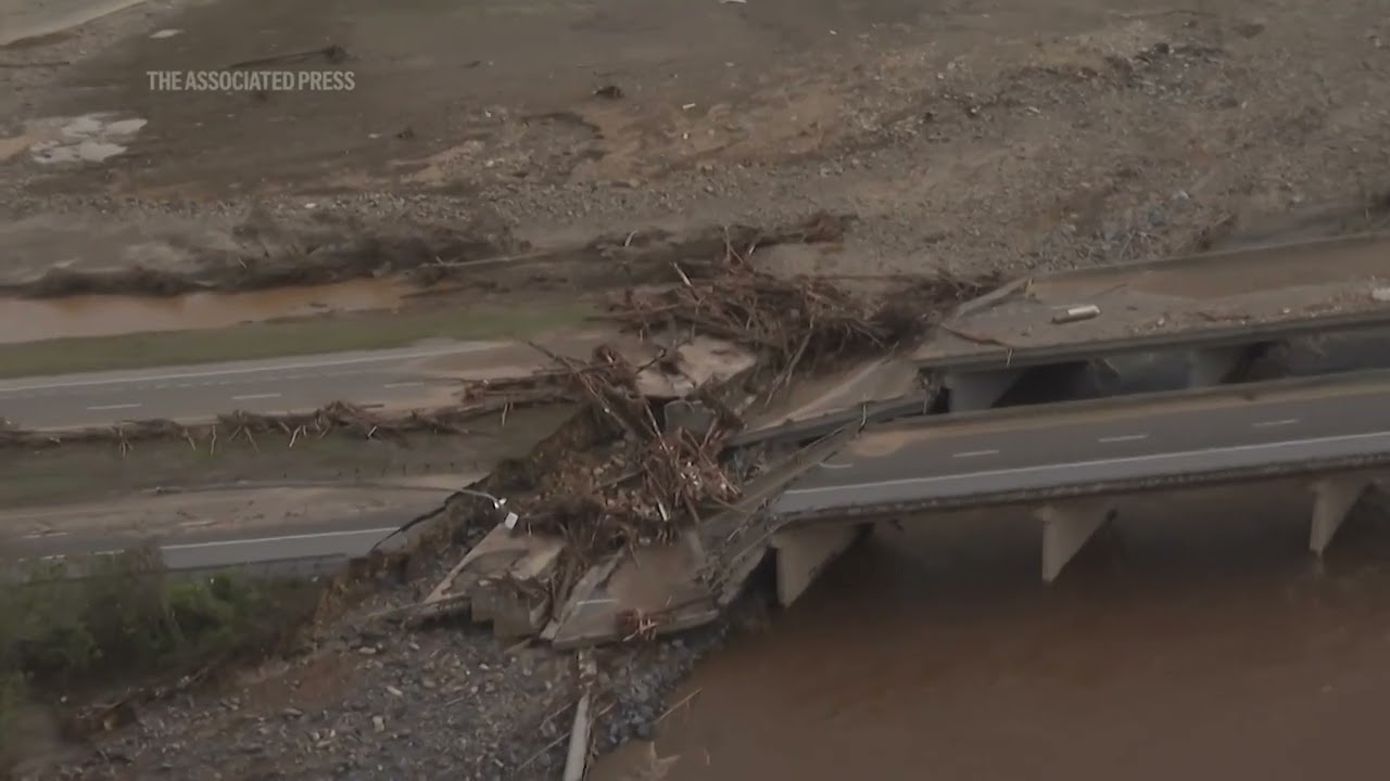 Hurricane Helene devastation from above: Surveying Tennessee flood damage from helicopter