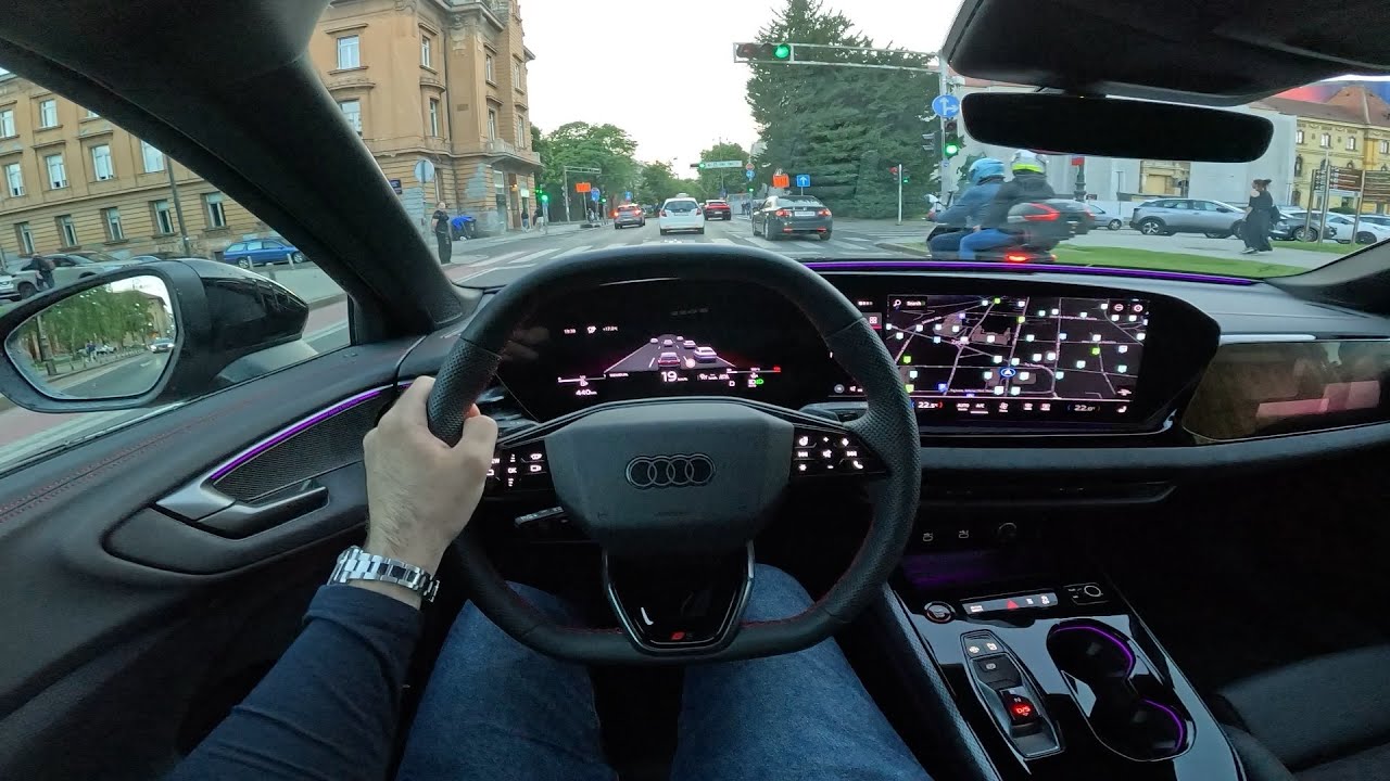 DRIVING new AUDI A5 2025 in the city (POV test)