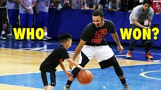 Stephen Curry vs. 7-year old boy (2015 Manila Under Armour tour)