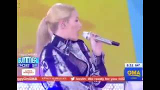 Iggy Azalea flashes bra and wears kinky boots as she performs