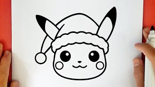 COMO DESENHAR O PIKACHU DE NATAL