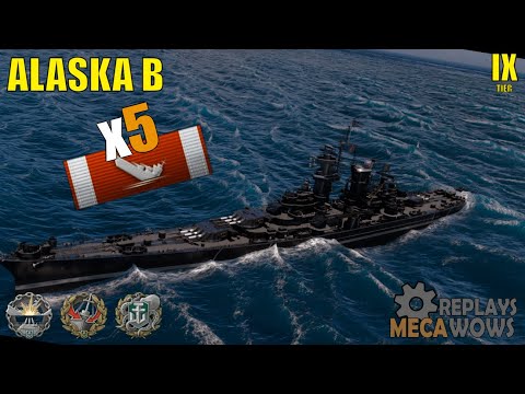 ALASKA B HEAVY SOLO BRAWL 5 SHUPS SUNK | World of Warships Gameplay