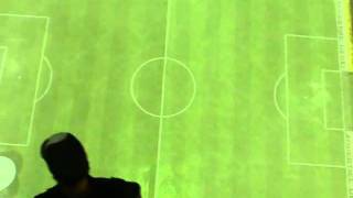 Interactive Floor in Shopping mall. Soccer effect.