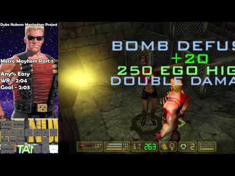 Duke Nukem: Manhattan Project - Any% (Easy) Metro Mayhem Part 1 - 2:03 [WR]
