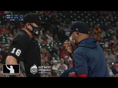 Ejection 061 - Lance Barrett Ejects Alex Cora After Boston Leads Off 6th With a Strikeout