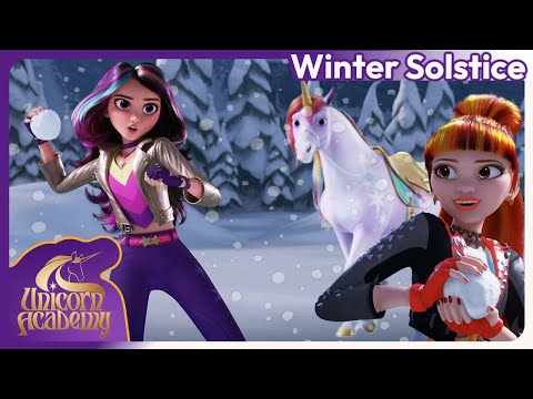 Unicorn Academy Winter Solstice | Snowball Fight ❄️☃️| Magical Cartoons for Kids #comingsoon