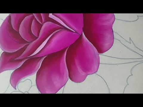 How to paint pink flower by Arzu paintings #paintingmagic #art #arzupaintings #flowers