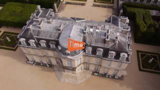 preview picture of video 'drone Chateau Champs sur Marne Centre des Monuments Nationaux'